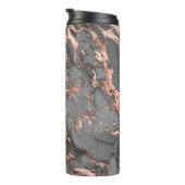 Grijze gouden roos, gemarmerd modern design thermosbeker (Geroteerd rechts)