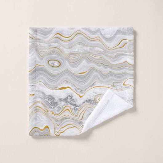 Grijze goudhanddoek BATHROOM TOWEL SET Bad Handdoek (Wasdoekje)