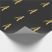 Grijze Goudkleurige Monogram Professioneel Kalligr Cadeaupapier (Hoek)