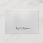 Grijze goudmarmer Agate & Elegant modern script Informatiekaartje (Achterkant)