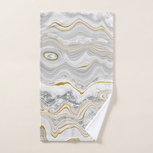 Grijze goudmarmer BATHROOM TOWEL SET Bad Handdoek (Handdoek)