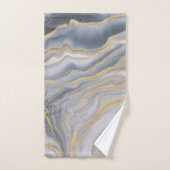 Grijze goudvocht Vloeibaar schilderen Bad Handdoek (Handdoek)