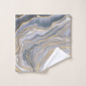 Grijze goudvocht Vloeibaar schilderen Bad Handdoek (Wasdoekje)