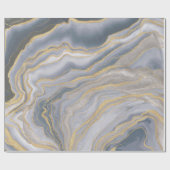 Grijze goudvocht Vloeibaar schilderen Cadeaupapier (Vlak)