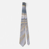 Grijze goudvocht Vloeibaar schilderen Stropdas (Voorkant)