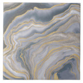 Grijze goudvocht Vloeibaar schilderen Tegeltje (Voorkant)