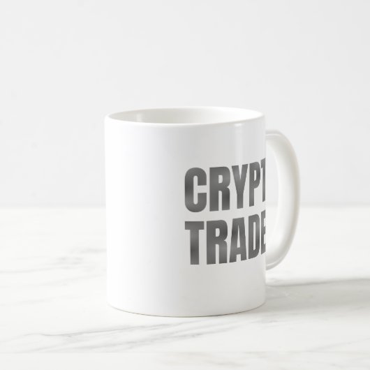 Grijze Gradiënt Crypto Trader Koffiemok (Voorkant rechts)