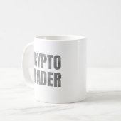 Grijze Gradiënt Crypto Trader Koffiemok (Voorkant links)