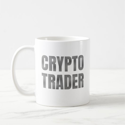 Grijze Gradiënt Crypto Trader Koffiemok (Links)