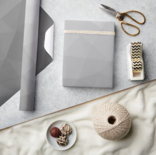 Grijze Gradiënt Geometrisch Gaas Patroon Cadeaupapier