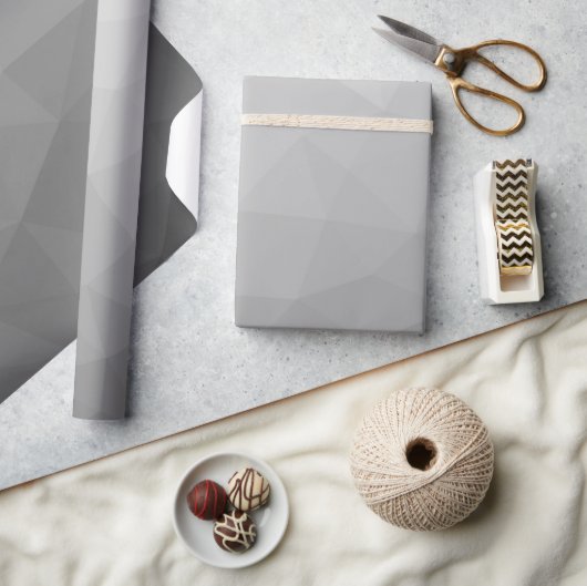 Grijze Gradiënt Geometrisch Gaas Patroon Cadeaupapier (Crafts)