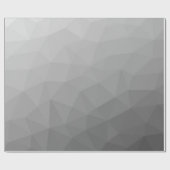 Grijze Gradiënt Geometrisch Gaas Patroon Cadeaupapier (Vlak)