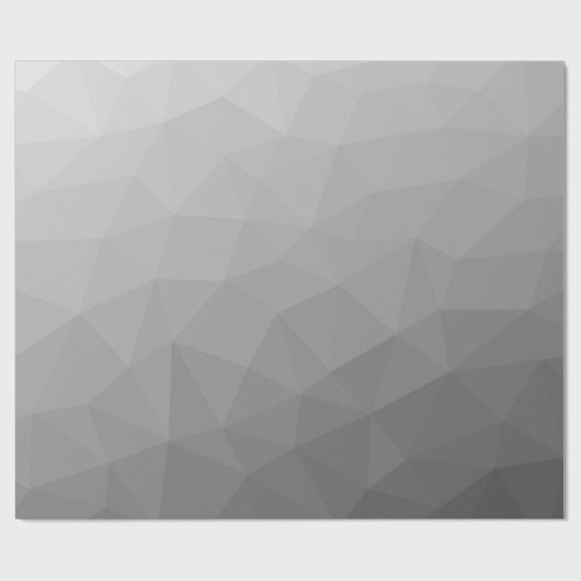 Grijze Gradiënt Geometrisch Gaas Patroon Cadeaupapier (Vlak)