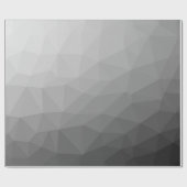Grijze Gradiënt Geometrisch Gaas Patroon Cadeaupapier (Vlak)