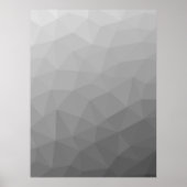 Grijze Gradiënt Geometrisch Gaas Patroon Poster (Voorkant)