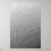 Grijze Gradiënt Geometrisch Gaas Patroon Poster (Voorkant)