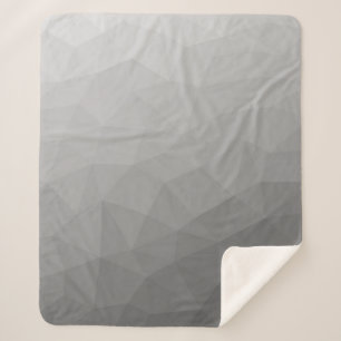 Grijze Gradiënt Geometrisch Gaas Patroon Sherpa Deken