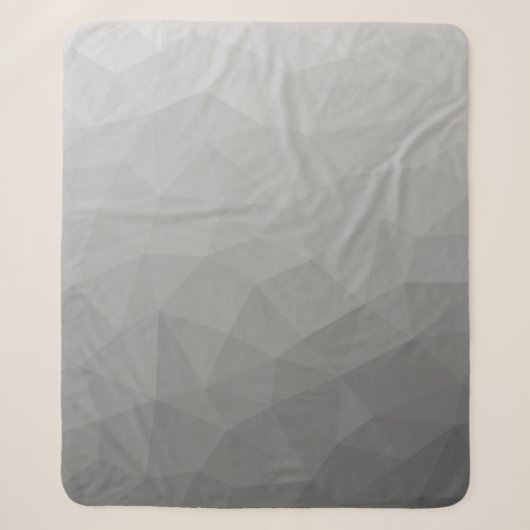 Grijze Gradiënt Geometrisch Gaas Patroon Sherpa Deken (Voorkant)