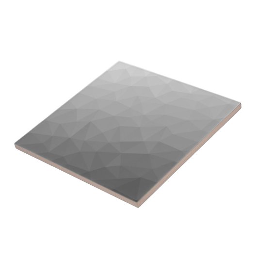 Grijze Gradiënt Geometrisch Gaas Patroon Tegeltje (Zijkant)