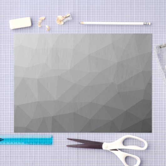 Grijze Gradiënt Geometrisch Gaas Patroon Tissuepapier (Craft)