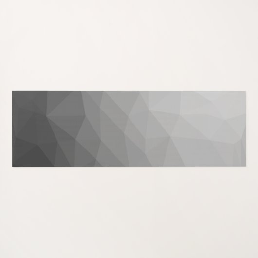 Grijze gradiënt Geometrische maaspatronen Monogram Yogamat (Achterkant (horizontaal))