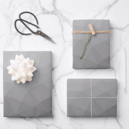 Grijze gradiënt Geometrische maaspatroon Inpakpapier Vel