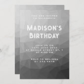 Grijze gradiënt Geometrische maaspatroon Kaart (Voorkant / Achterkant)