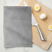 Grijze gradiënt Geometrische maaspatroon Theedoek (Quarter Fold)