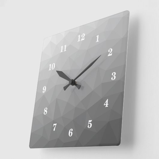 Grijze gradiënt Geometrische maaspatroon Vierkante Klok (Hoek)