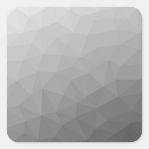 Grijze gradiënt Geometrische maaspatroon Vierkante Sticker