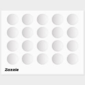 Grijze Gradiënt Lege Sjabloon, Doe-het-zelf Tekst Ronde Sticker (Vel)