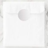 Grijze Gradiënt Lege Sjabloon, Doe-het-zelf Tekst Ronde Sticker (Tas)