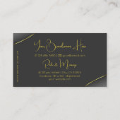 Grijze gradiënt met goudkleurige juwelen en foto's visitekaartje (Achterkant)