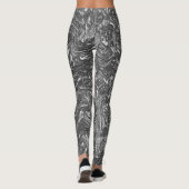 Grijze grafiet gebogen door ruwe textuur leggings (Achterkant)