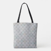 Grijze grafische textiel tote bag (Achterkant)