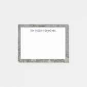 Grijze graniet Marble Masculine, gepersonaliseerd Post-it® Notes (Voorkant)