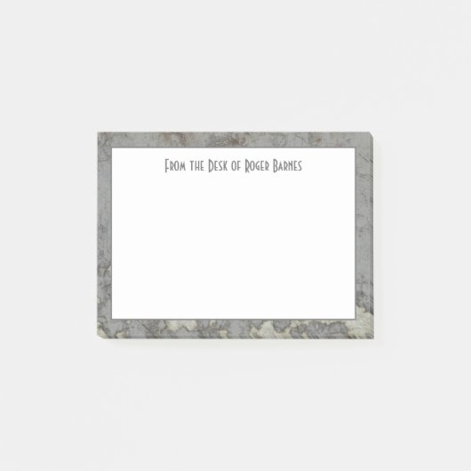 Grijze graniet Marble Masculine, gepersonaliseerd Post-it® Notes (Voorkant)