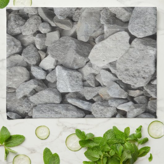 Grijze graniet Pebbles Theedoek (Gevouwen)