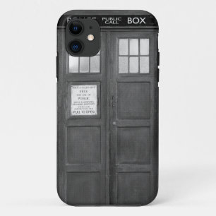 Grijze Grappige Telefooncabine Call Box iPhone 11 Hoesje