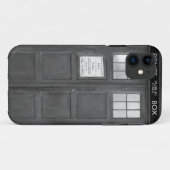 Grijze Grappige Telefooncabine Call Box Case-Mate iPhone Case (Achterkant (horizontaal))