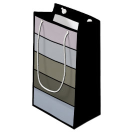 Grijze greens en zwarte strepen op Waterverf papie Klein Cadeauzakje