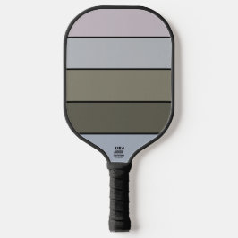 Grijze greens en zwarte strepen op Waterverf papie Pickleball Paddle