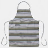 Grijze greens en zwarte strepen op Waterverf papie Schort (Voorkant)