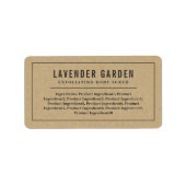 Grijze grens- en lijningrediënten Lijst Kraft Prod Etiket (Voorkant)