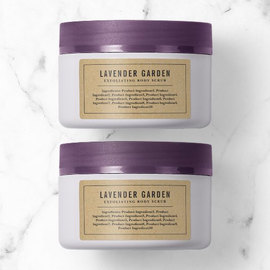 Grijze grens- en lijningrediënten Lijst Kraft Prod Etiket