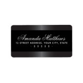 Grijze grens tussen elegant zwart en satin etiket (Voorkant)