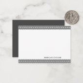 Grijze Grenzen Aangepaste Notitiekaarten Notitiekaartje (Voorkant / Achterkant in situ)