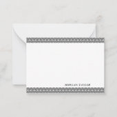 Grijze Grenzen Aangepaste Notitiekaarten Notitiekaartje (Voorkant)