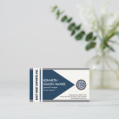 Grijze grenzen Blauwe pijlpijp importeren Uitvoer Visitekaartje (Staand voorkant)