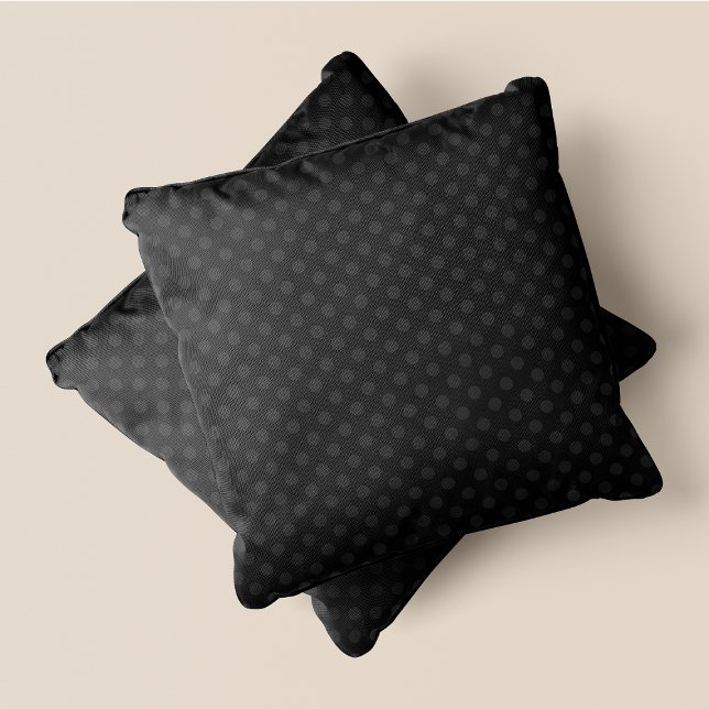 Grijze & Grijze Chic Polka Dots Kussen (Grey & Grey Chic Polka Dots Throw Pillow)